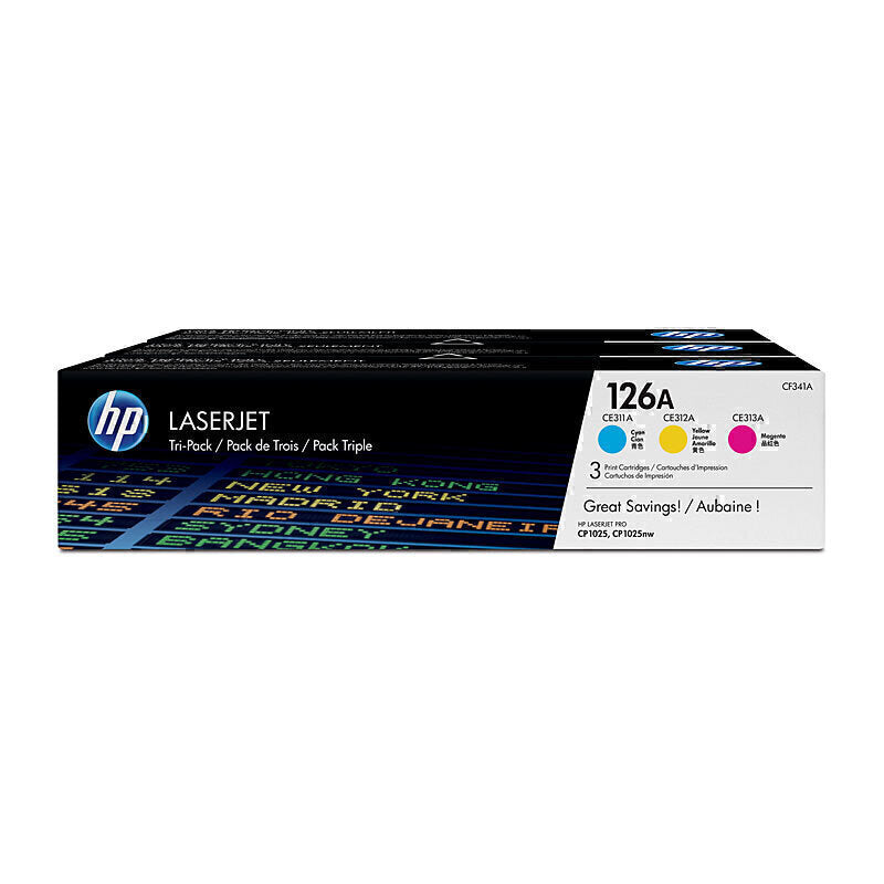 مجموعة ثلاثية من حبر HP #126A CMY
