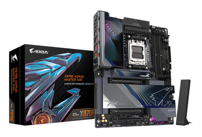 Gigabyte X870E AORUS MASTER X AM5 DDR5 256GB USB4 Wi-Fi7 BT5.4 10GbE+5GbE PCIe5