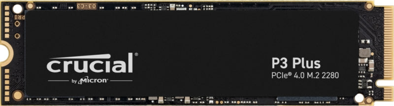 Crucial CT500P3PSSD8, P3 Plus, 500GB, M.2, PCIe4.0, Read Speed: 4700MB/s, Write Speed: 1900MB/s, 5 Year Warranty
