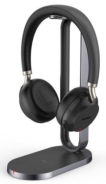 Yealink BH72-CH-BL-TEAMS, Teams Certified Wireless Headset With Charging Stand, Stereo, Over-the-Head, USB-A, Wireless Bluetooth, Black, 2 Year Warranty