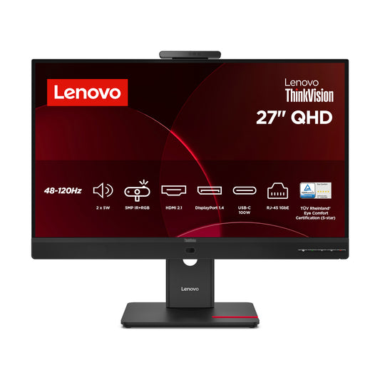 LENOVO ThinkVision T27QD-4V 27' QHD Monitor IPS 2K 2560x1440 16:9 120Hz Height