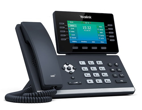 Yealink SIP-T54W, 16 Line IP HD Phone, 4.3" 480 x 272 colour screen, HD voice, Dual Gig Ports, Built in Bluetooth and WiFi, USB 2.0 Port, 1 Year