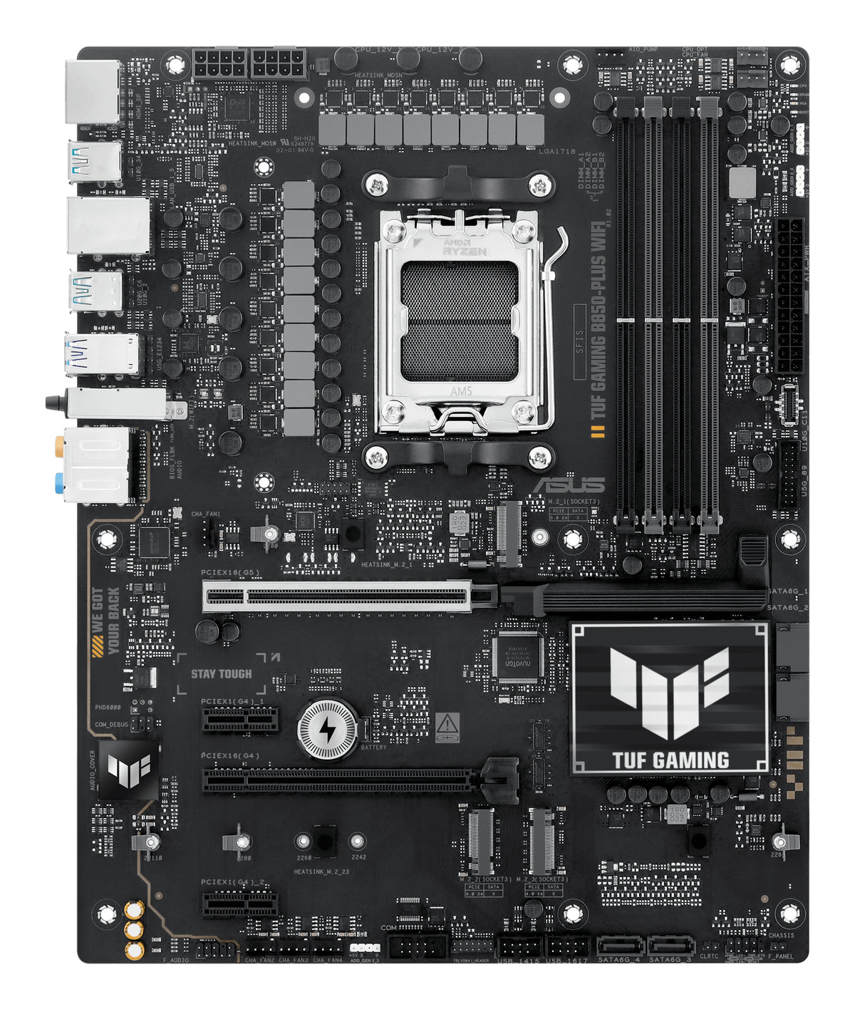 ASUS AMD TUF GAMING B850-PLUS WIFI (AM5) ATX Motherboard, DDR5 256GB, PCIe 5.0