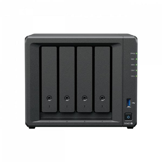 Synology DS423 , DiskStation, 4 Bay, Tower, Intel Celeron J4125, 2GB RAM DDR4, 2xM.2, 3.5"/2.5", 2xGbE LAN, 2xUSB, Diskless, 3 Year Warranty
