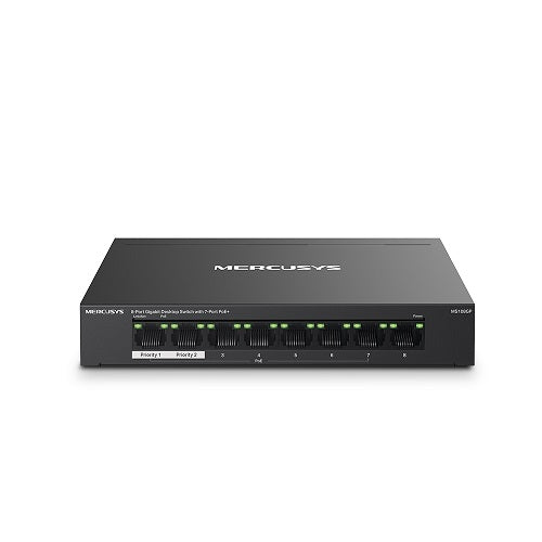 Mercusys MS108GP, Desktop Switch, 8xGbE Port, 7xPoE Port, 65W, 5 Year Warranty