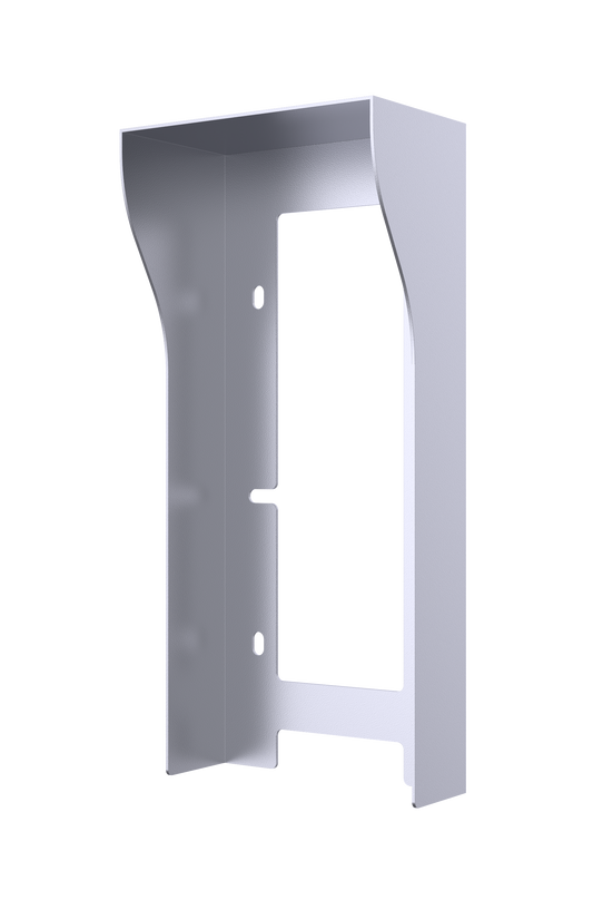 R20K & R20B2.3.4.5 BUTTONS ON WALL RAIN HOOD - SILVER