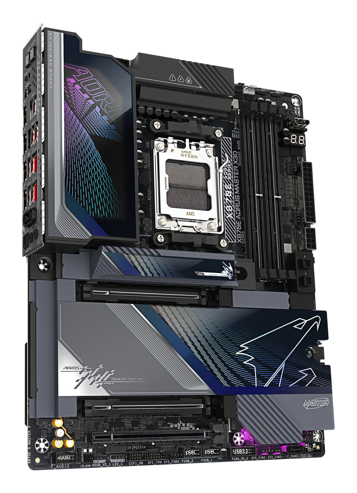 Gigabyte X870E AORUS MASTER X AM5 DDR5 256GB USB4 Wi-Fi7 BT5.4 10GbE+5GbE PCIe5