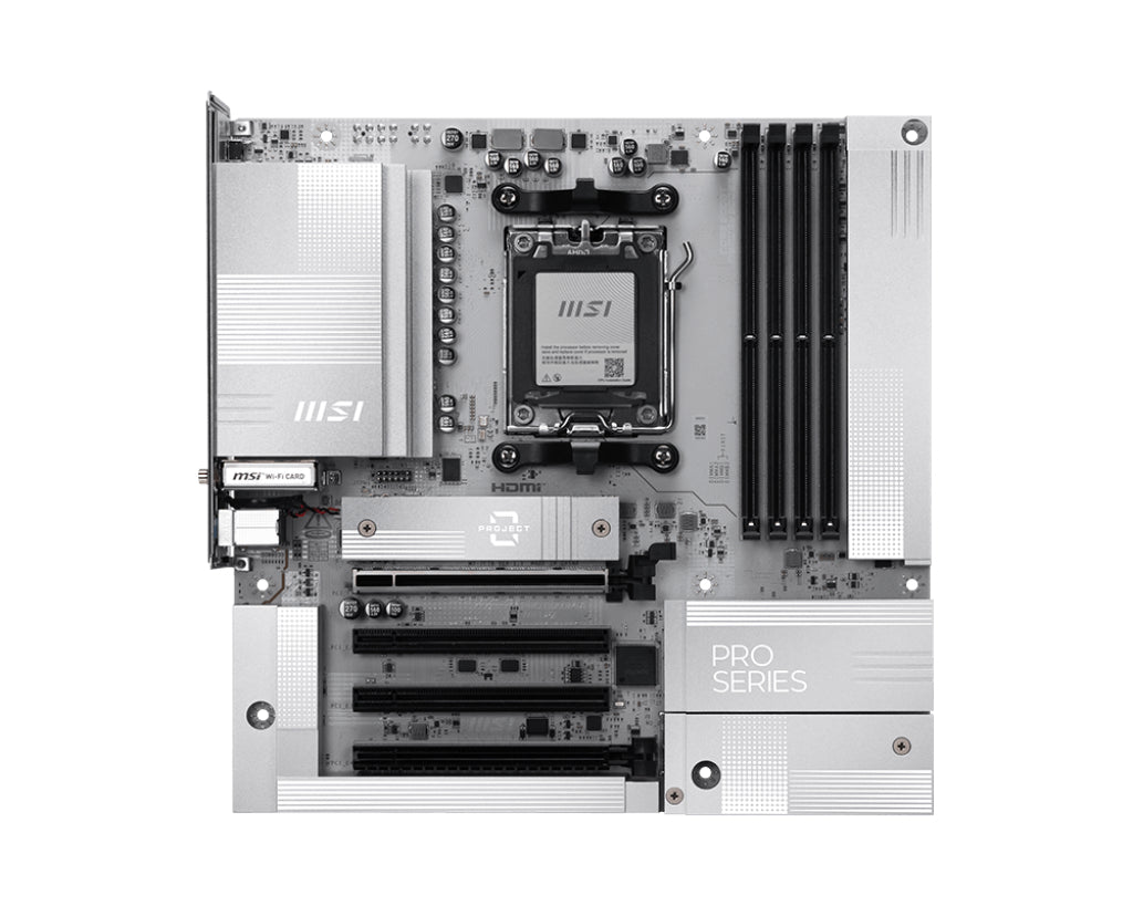 MSI PRO B850M-A WIFI PZ, AMD Ryzen™ 9000/ 8000/ 7000, AM5, DDR5 256GB, PCIe