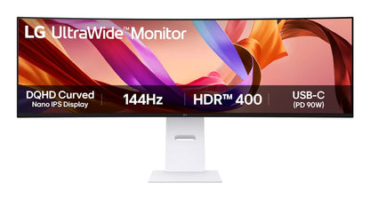 LG 49' UltraWide DQHD Curved Nano IPS Monitor with 5120x1440 resolution, 144Hz