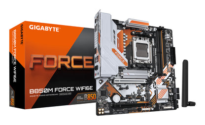 Gigabyte B850M FORCE WIFI6E, AMD AM5, 2 x DDR5 up to 128 GB, 1 x HDMI, 2 x PCI