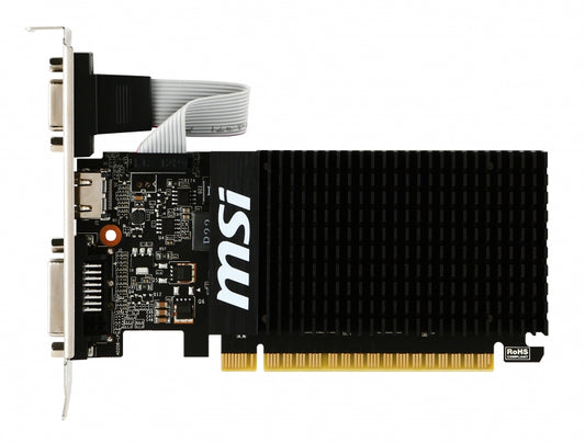 MSI GT 710 2GD3H LP, Nvidia GeForce GT 710, 2GB DDR3, PCIe 2.0 x16, Clock 954 MHz, 300W, HDMI, VGA, DVI-D, 3 Years Warranty