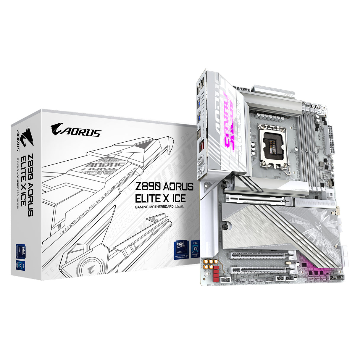 Gigabyte Z890 AORUS ELITE X ICE MB Intel LGA 1851 ATX Motherboard, 4x DDR5