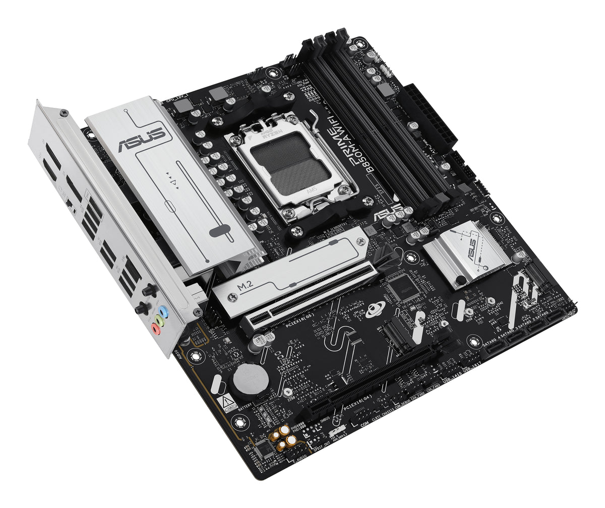 ASUS AMD PRIME B850M-A WIFI-CSM (AM5) mATX Motherboard, DDR5 256GB, 1x PCIe 5.0