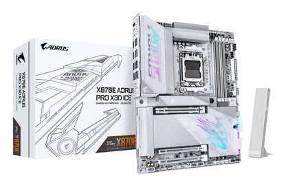 Gigabyte X870E A PRO X3D ICE: AM5, DDR5 256GB, ALC1220, 5GbE LAN, Q-Flash
