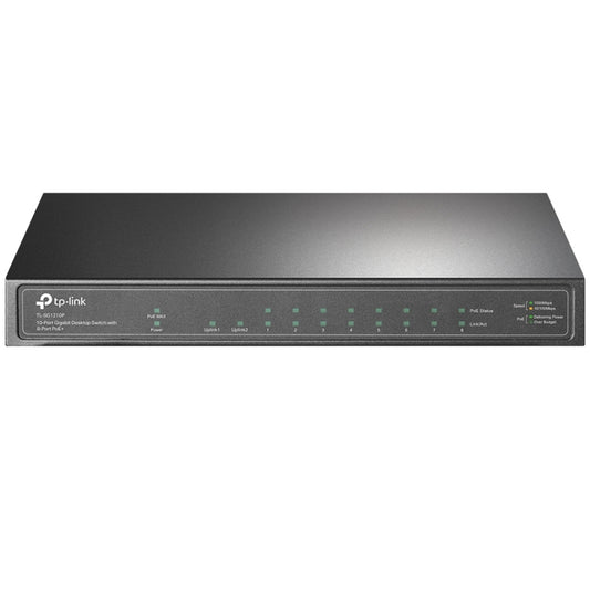 Tp- Link TL-SG1210P, 10-Port Gigabit Desktop Switch with 8-Port PoE , 5 Years