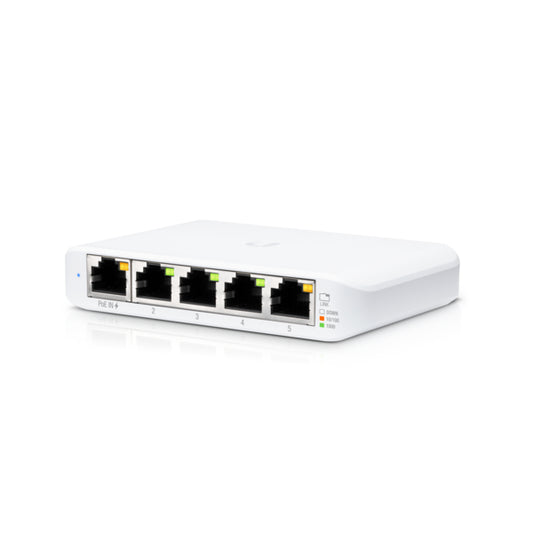 Ubiquiti USW-FLEX-MINI Managed, UniFi, Layer 2 Gigabit Switch - 1x PoE Input, 2 Year Warranty