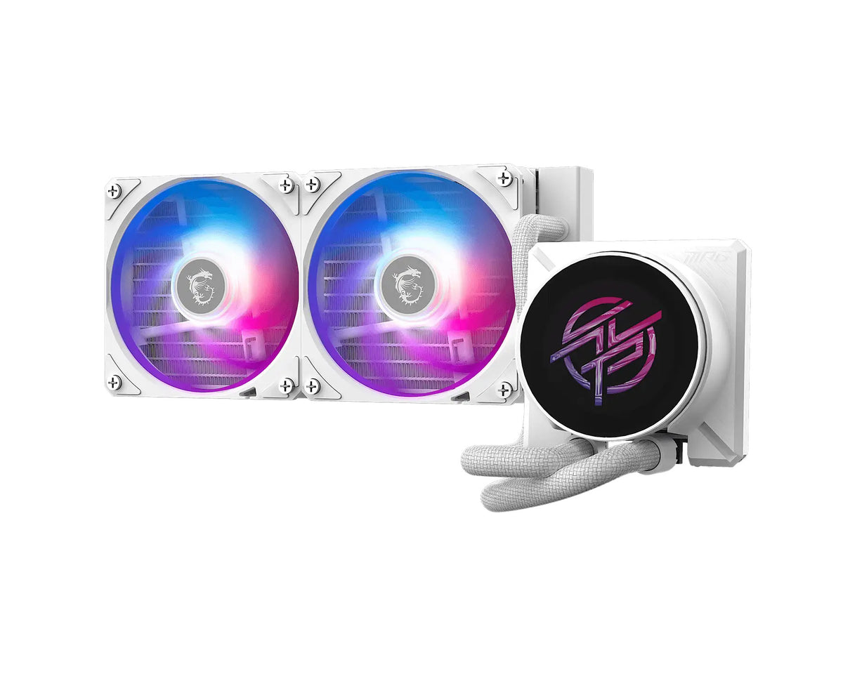 MSI MPG CORELIQUID P22 240 - WHITE, 240mm AIO CPU cooler with 2.1' IPS LCD