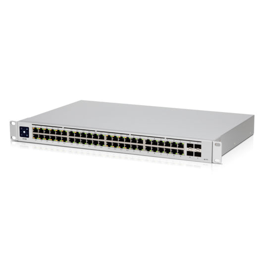 Ubiquiti USW-48-POE, UniFi 48 port Managed Gigabit Layer2 &amp; Layer3 switch, 48x Gigabit Ethernet Ports w/ 32x 802.3at POE , 4x SFP Port Touch Display 210W, 2 Year Warranty