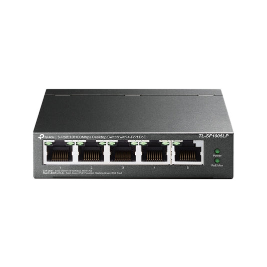 TP Link TL-SF1005LP, 5-Port 10/100Mbps Desktop Switch with 4-Port PoE, 5 Years Warranty