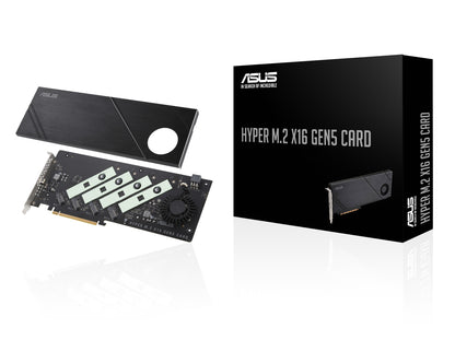 ASUS HYPER M.2 X16 GEN5 CARD (PCIe 5.0/4.0) Supports up to four NVMe M.2