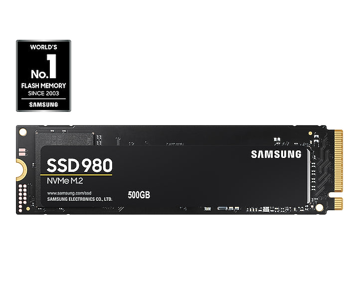 Samsung MZ-V8V500BW, 980, 500GB, Internal-M.2 2280 NVMe SSD, Read Speed: 3,500MB/s &amp; Write Speed: 3,000MB/s, 5 Years Warranty