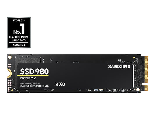 Samsung MZ-V8V500BW, 980, 500GB, Internal-M.2 2280 NVMe SSD, Read Speed: 3,500MB/s &amp; Write Speed: 3,000MB/s, 5 Years Warranty