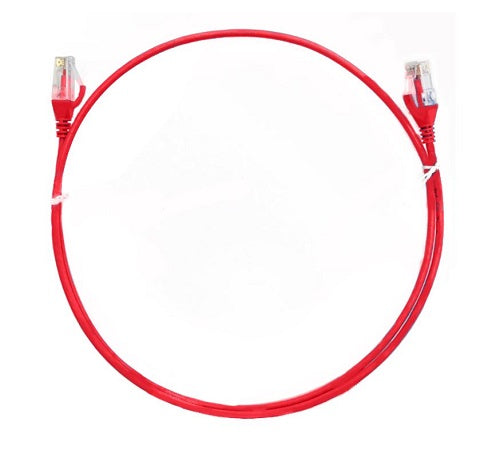8Ware CAT6THINRD-1M, CAT6 Ultra Thin Slim Cable, Length: 1m, Red, 3 Year Warranty