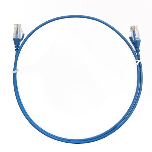 8ware CAT6THINBL-20M, CAT6 Ultra Thin Slim Cable 20m - Blue Color Premium RJ45 Ethernet Network LAN UTP Patch Cord 26AWG, 1 Year warranty