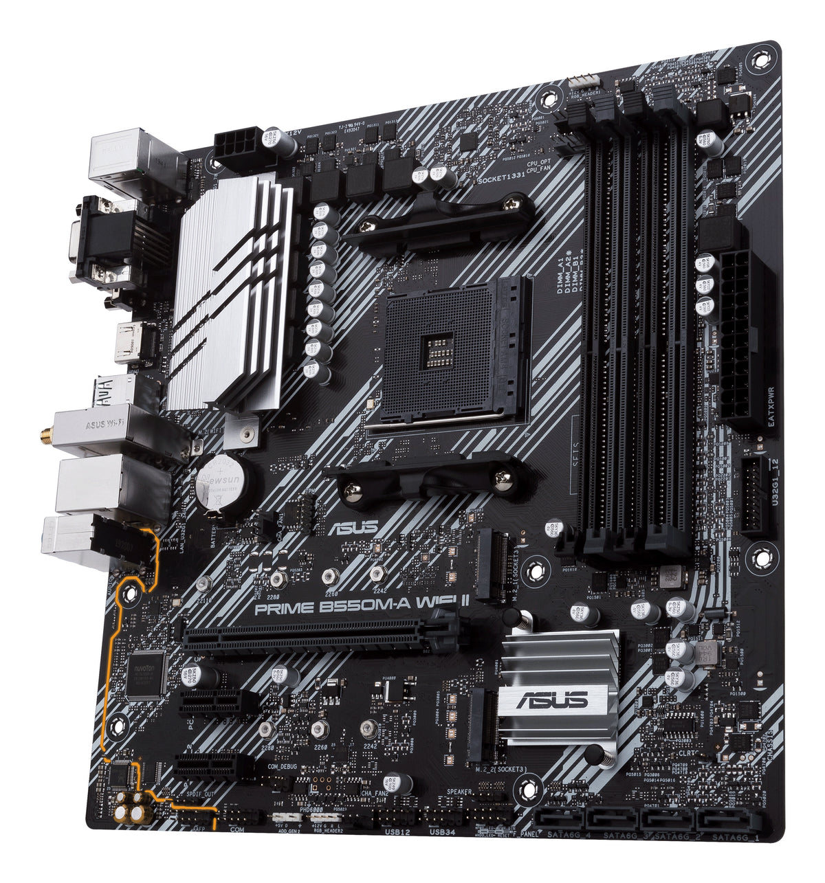 ASUS AMD PRIME B550M-A WIFI II (Ryzen AM4) Micro-ATX Motherboard, DDR4 128GB