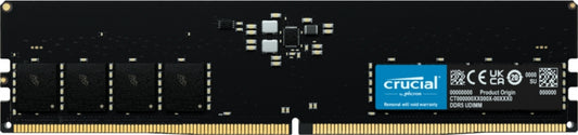 Crucial CT16G48C40U5, DIMM, DDR5 16GB(1x16GB), 4800MHz, CL40, 1.1V, Black, Limited Lifetime Warranty