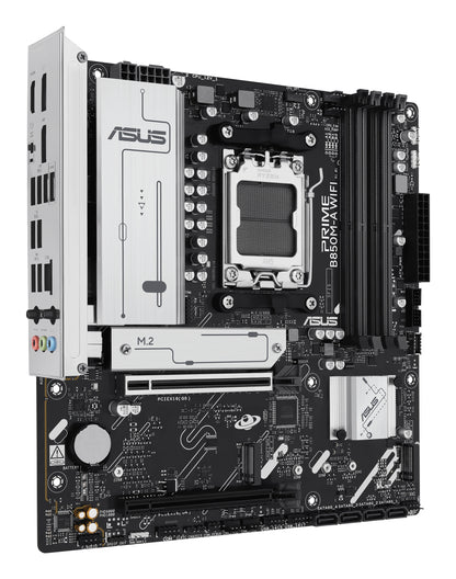 ASUS AMD PRIME B850M-A WIFI-CSM (AM5) mATX Motherboard, DDR5 256GB, 1x PCIe 5.0
