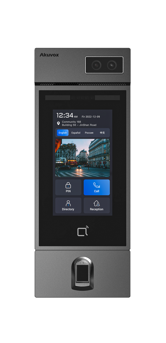 Akuvox Facial Recognition Door Phone Expandable With Fingerprint Module