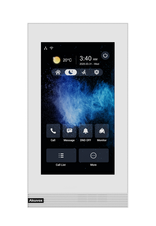 Akuvox 7 SIP Indoor Monitor With Wi-Fi IN White Linux Version Vertical