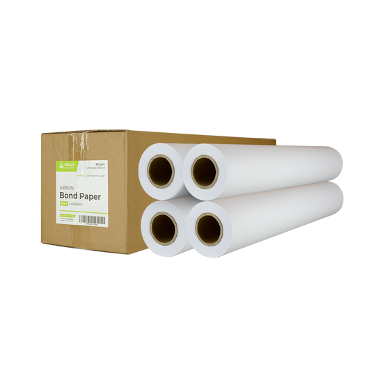 BOND PAPER 80GSM - 841MM X 50M 4 ROLLS/CTN