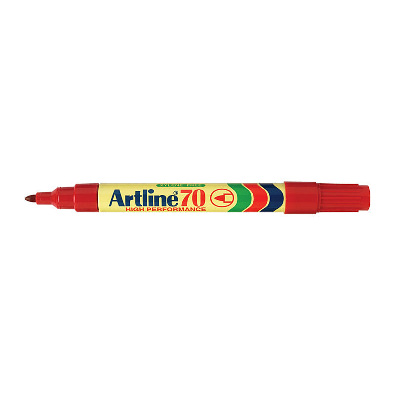 قلم تلوين Artline 70 Perm Marker باللون الأحمر Bx12