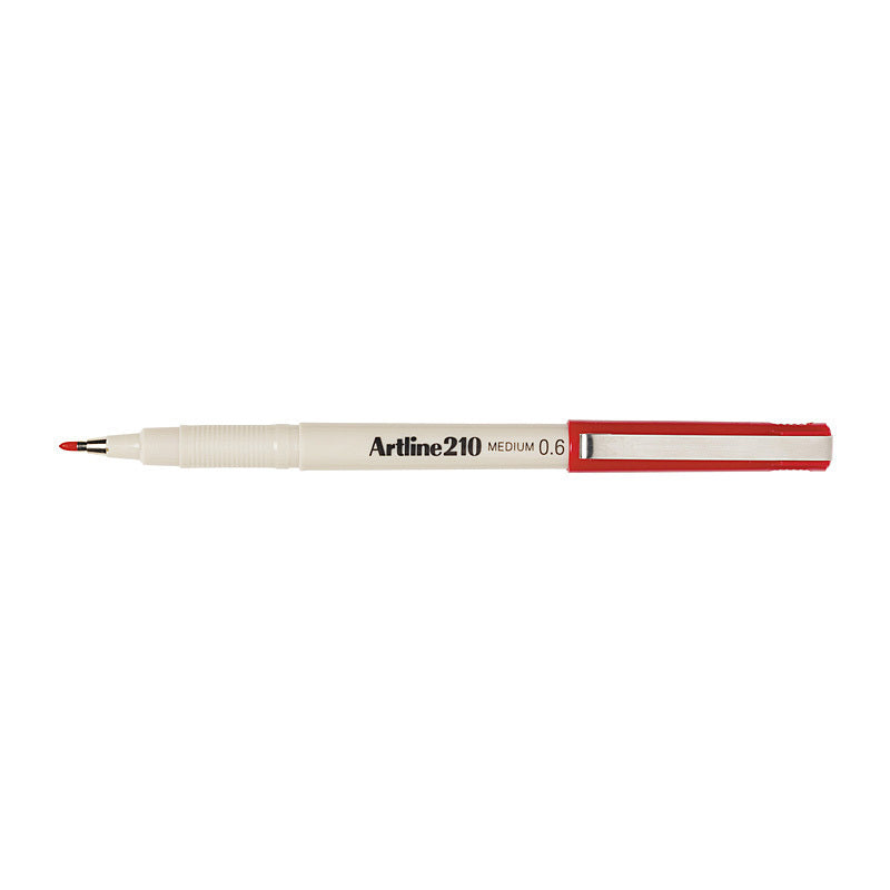 Artline 210 Pen 0.6mm Red Bx12