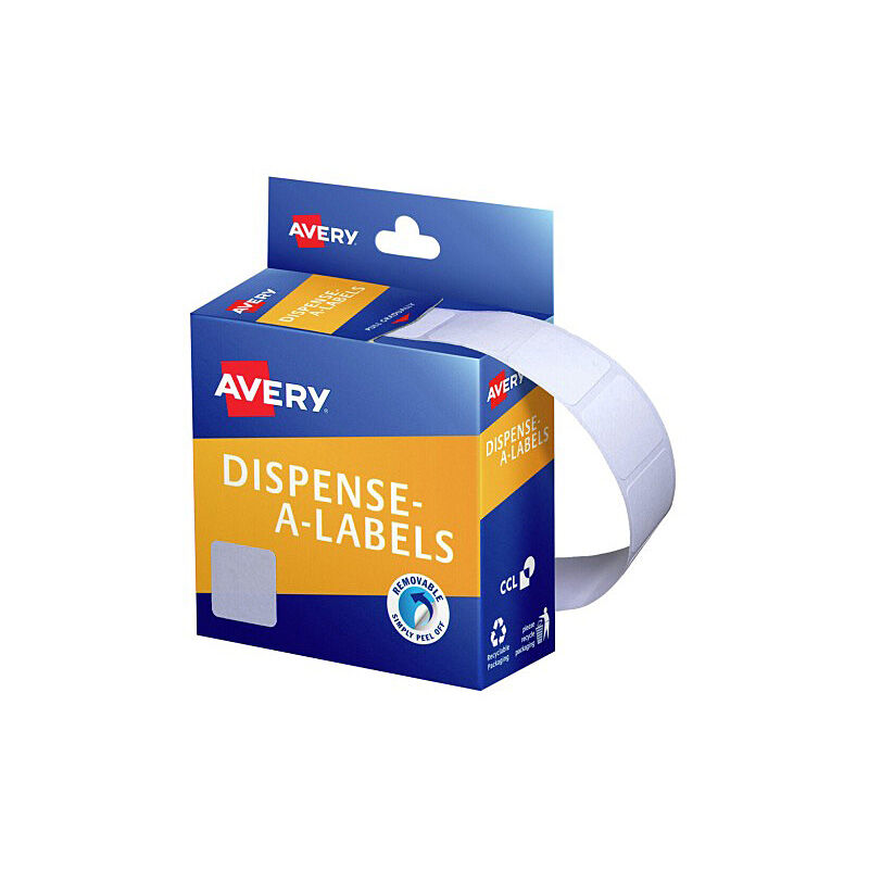 Avery Labl Sqr 19x19 Wht Rl900