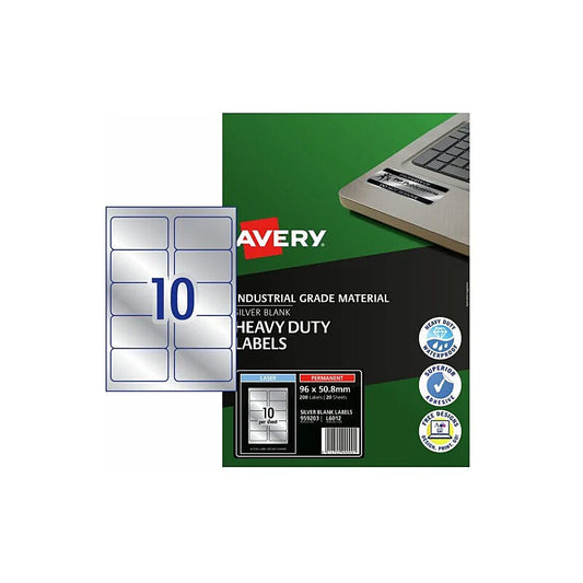 Avery AV Laser Lbl L6012 10Up Pkt20