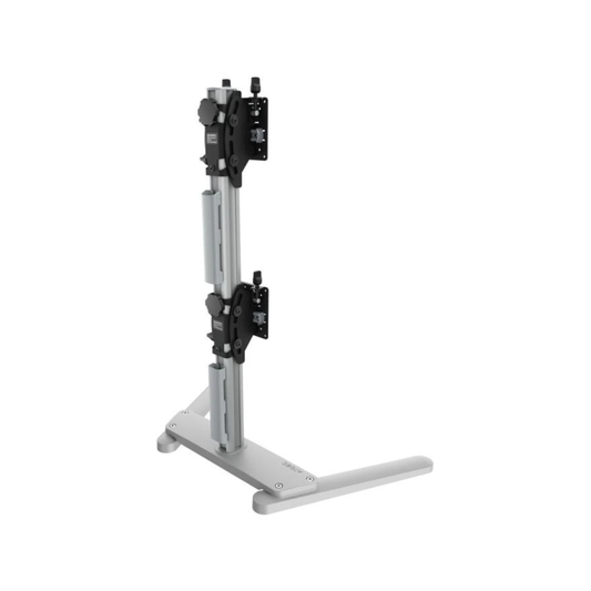 Atdec Super Heavy-Duty Dual Stacked Mount on Freestanding Base - Silver
