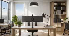 Atdec Single Monitor Super Heavy-Duty Mount on Tall Post - Grommet Clamp