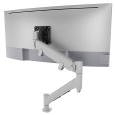 Atdec Single Monitor Heavy-Duty Dynamic Arm - Grommet Clamp - Silver