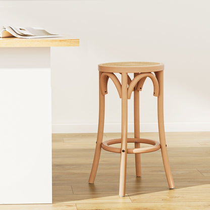 Artiss Bar Stool Rattan Seat Wooden