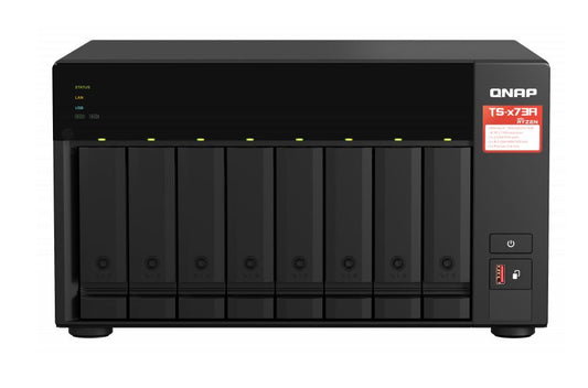 QNAP TS-873A-8G 8 Bay NAS AMD Ryzenâ„¢ Embedded V1500B 4-core/8-thread 2.2 GHz 8GB RAM 2xM.2 2280 PCIe 2x2.5GbE Hot-swappable WOL 3xUSB3.2 3YR WTY