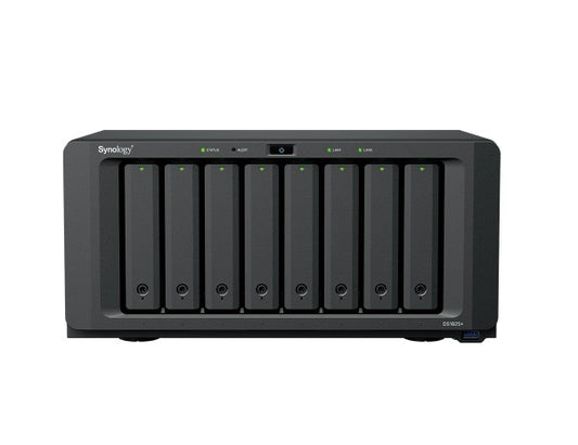 Synology DiskStation DS1825+ 8 Bay NAS, Diskless 3.5' HDD/SSD (0/8), 2x M.2 NVMe (0/2), AMD Ryzen V1500B 4 Core 2.2GHz, 4GB RAM, Synology Drives Only