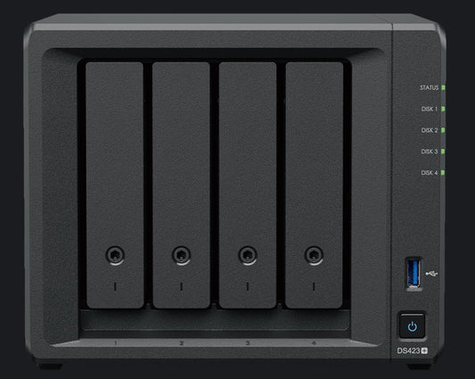 Synology DiskStation DS423+ 4-Bay 3.5' Diskless, Intel Celeron 4-core, 2xGbE NAS (SMB) - 2GB RAM  - 3 Year Warranty