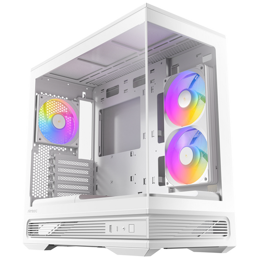 Antec C2M ARGB - White, Micro-ATX/ITX, steel/glass, 5 slots, 415mm GPU, 165mm
