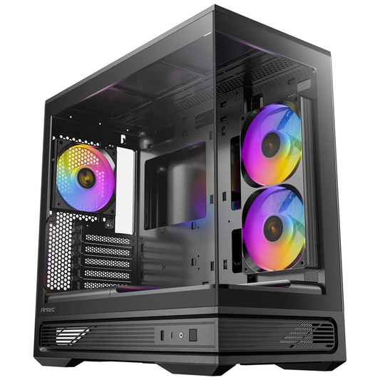 Antec C2M ARGB - Black, Micro-ATX/ITX, steel/glass, 5 slots, 415mm GPU, 165mm