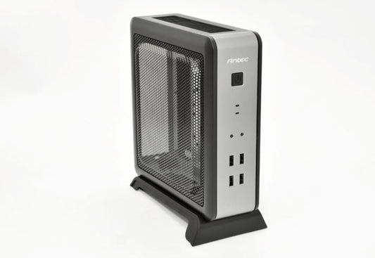 (LS)Antec ISK110-VESA ITX MB, Slim Form Factor case with External 90w PSU. 2 x USB 3.0 and 2 x USB 2.0. HD Audio. VESA Bracket 100x 100. Case Nuc (LS)