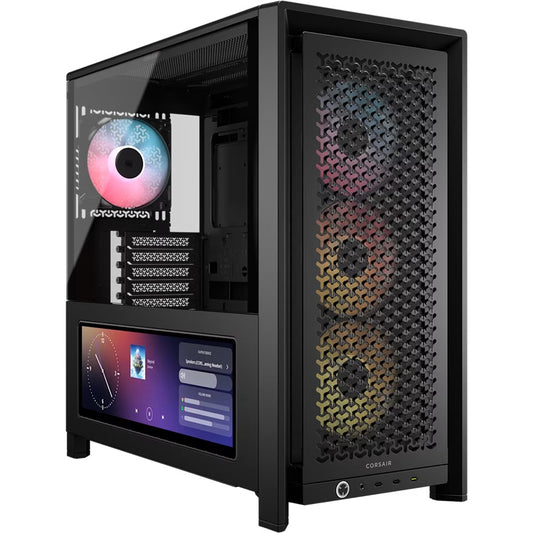 Corsair FRAME 4000D LCD RS ARGB Premium Mid-Tower PC Case - Black, ATX/E-ATX