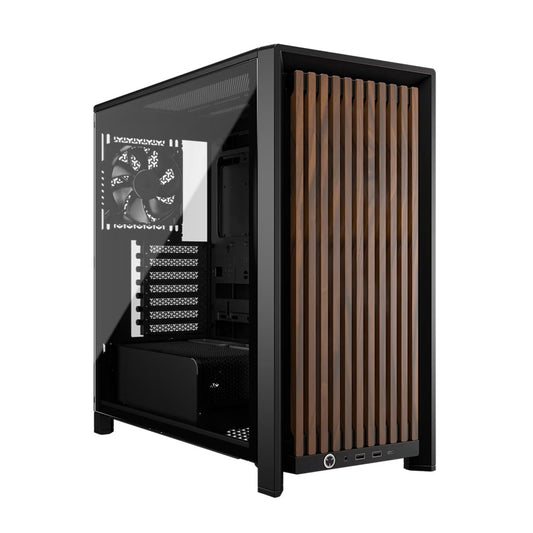 Corsair FRAME 4000D WOOD RS Modular Mid-Tower PC Case - White/Walnut, E-ATX ATX